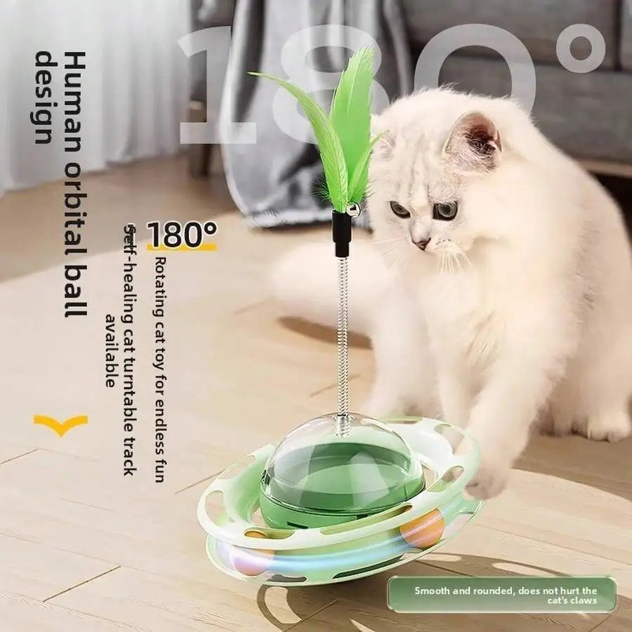 Cat Toy For Self-Entertainment And Boredom Relief, Cat Teaser Wand, Wobbler, Turntable, Food Dispenser, Pet Supplies For