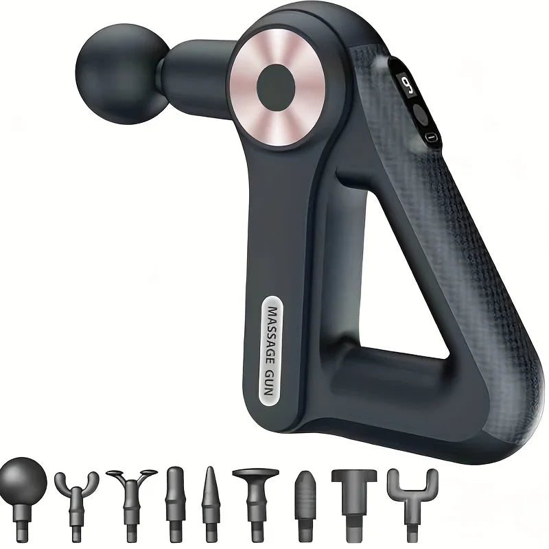 (Halloween Special Promotion) Teidea Deep Tissue Massage Gun, Portable Muscle Massager, Compact Massage Device for Fatigue And Alleviation, Percussion Massager Featuring 9 Attachments And 9 Speed Settings