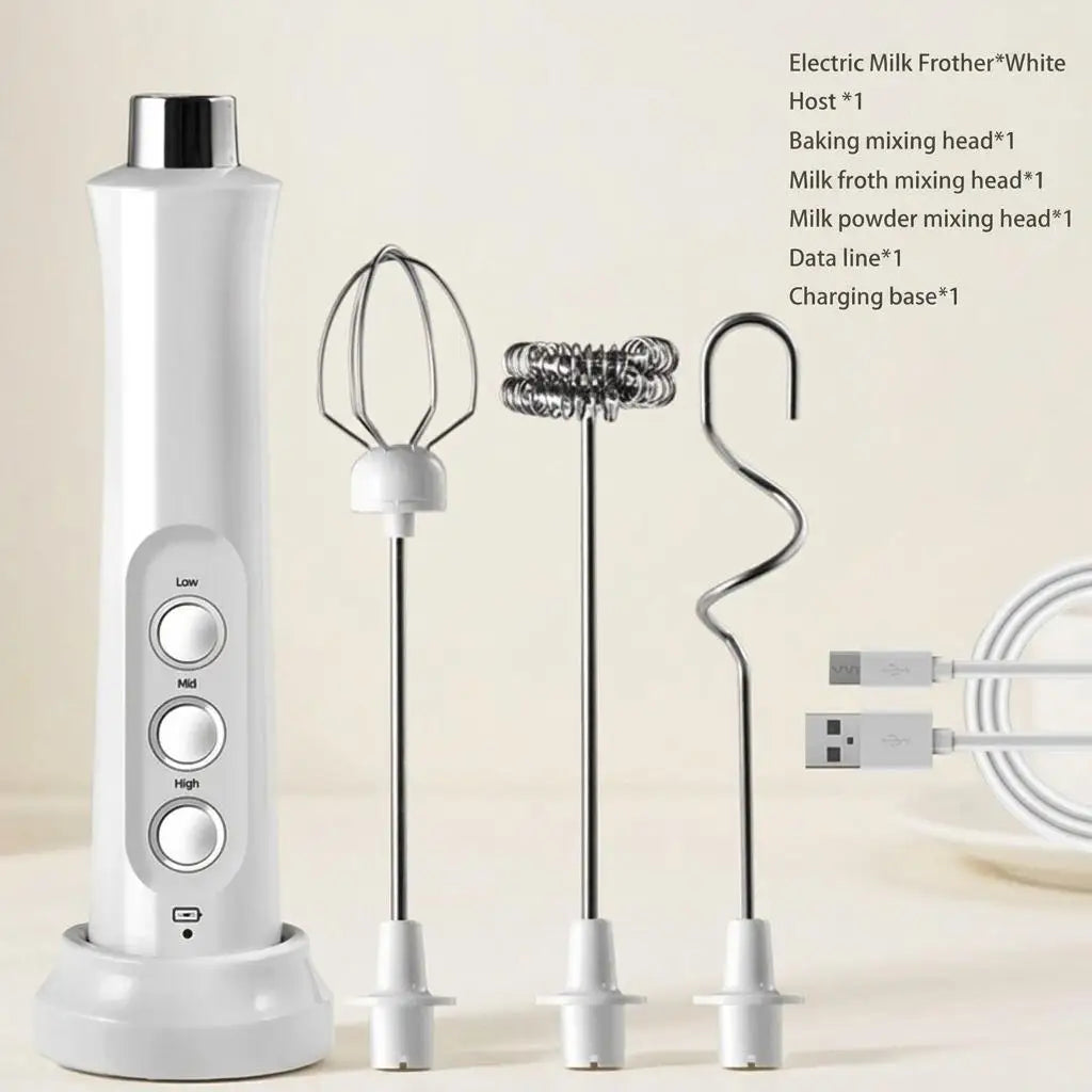 USB Rechargeable Handheld Milk Frother and Coffee Foam Maker