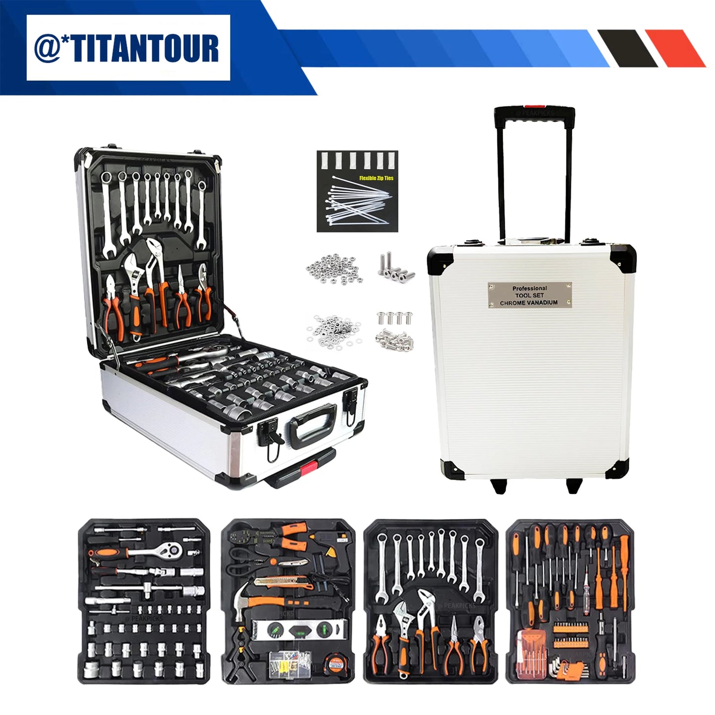 999-Piece Professional Industrial Repair Tool Set For Automotive And Home