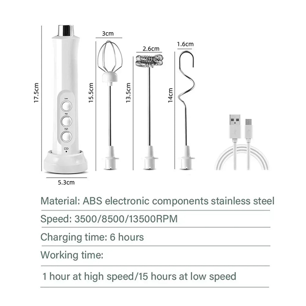 USB Rechargeable Handheld Milk Frother and Coffee Foam Maker