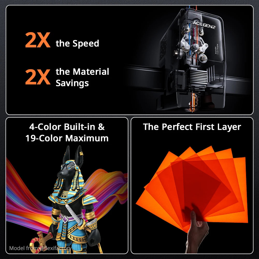 Anycubic Kobra X 3D Printer Auto Leveling 600mm/s Speed