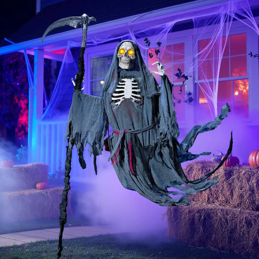 Joyfy Animatronic Flying Grim Reaper Halloween Yard Decor