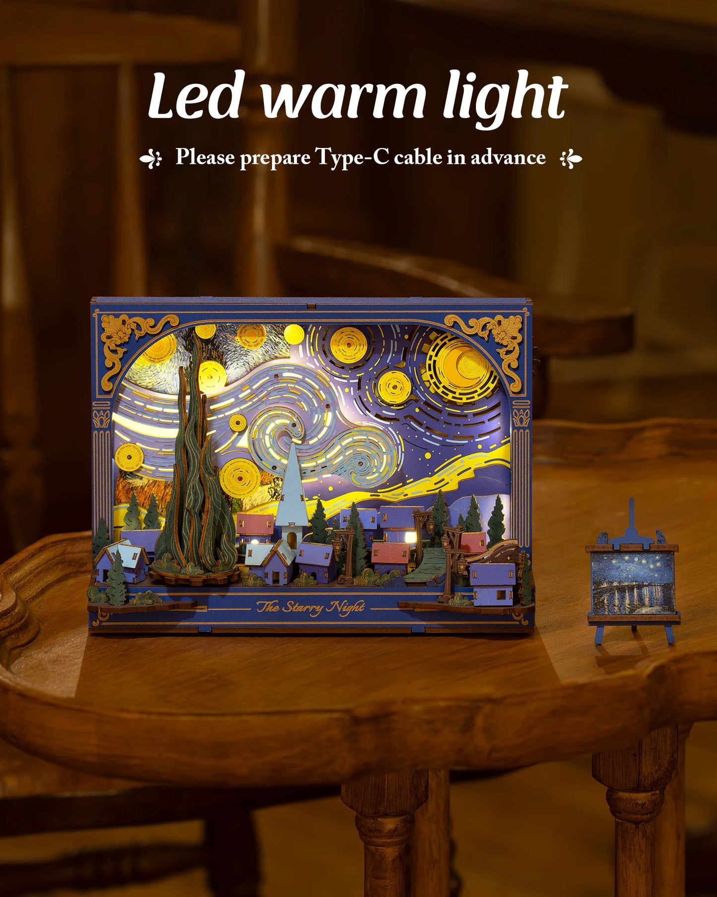 ROKR Starry Night 3D Puzzle Kit Vincent van Gogh Artwork Craft