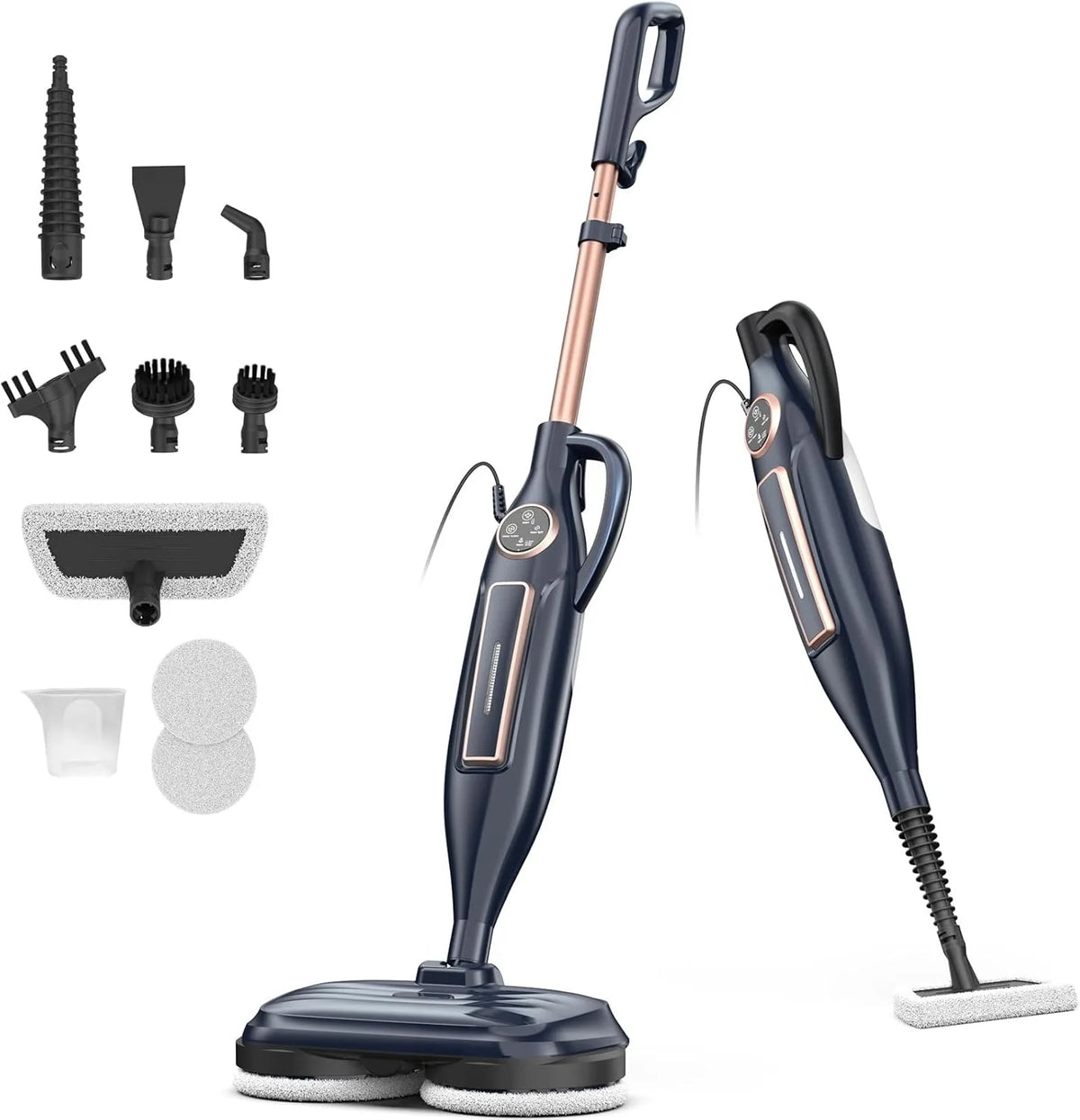 Devoac Rotating Pad Steam Mop for Hardwood and Laminate Floors
