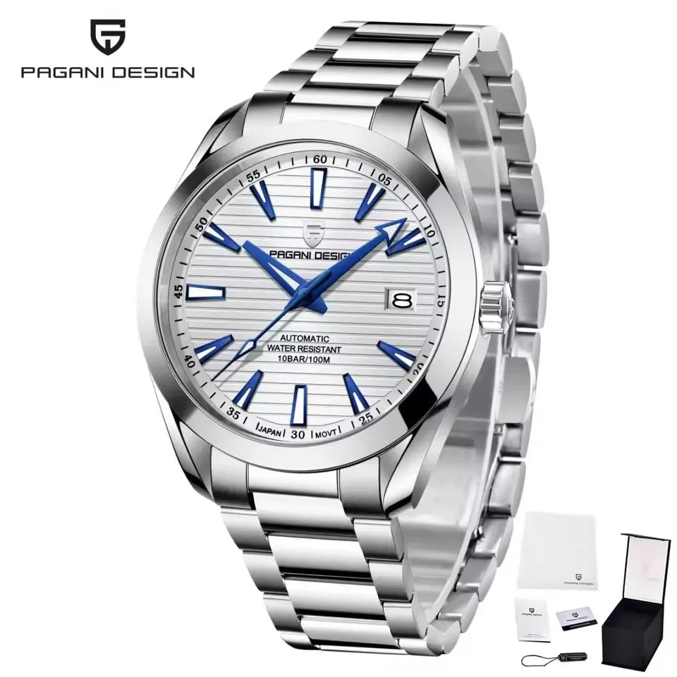 PAGANI DESIGN Automatic Mechanical A150 40mm Luxury Business SportsWatch Sapphire Glass Luminous Stainless Steel Watches for Man