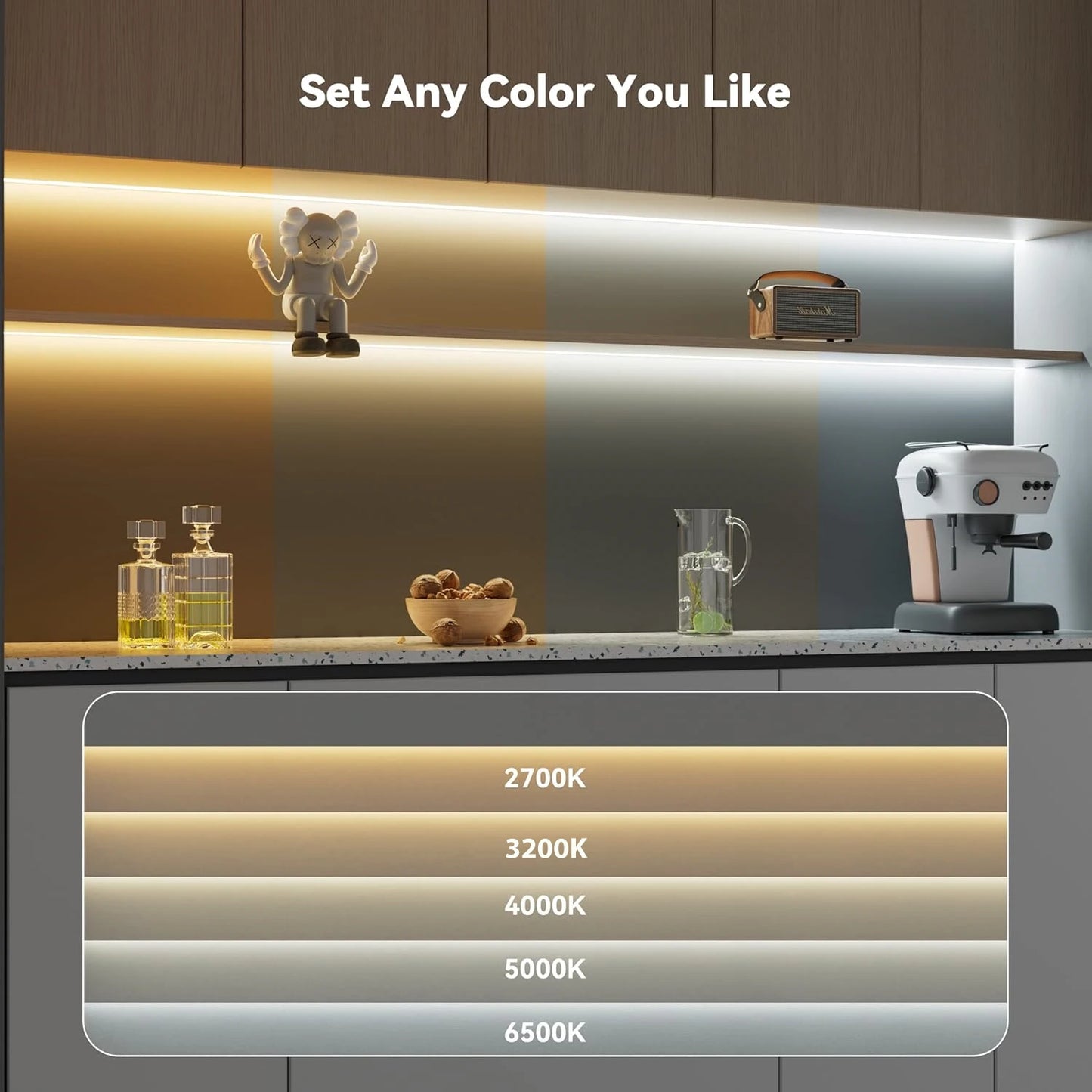 A-Convey 24V COB LED Strip Lights Dimmable With Remote
