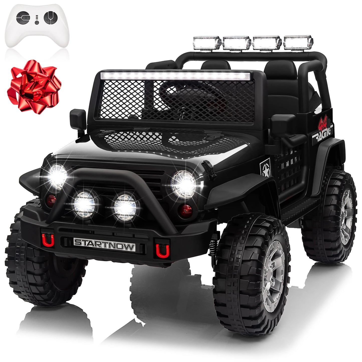 24V Ride On Toys Truck with Remote Control, 2 Seater 800W 7AH Powered Ride on Electric Car, Bluetooth MP3 Music, 4 Whee