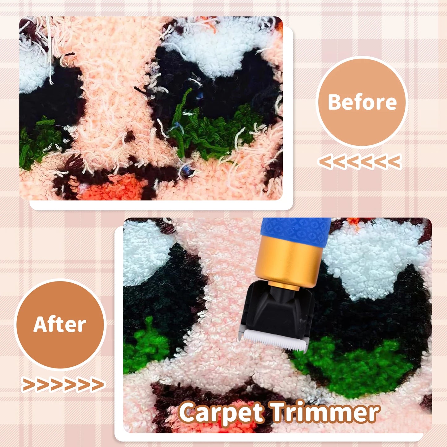 Complete Rug Tufting Kit for Adults Beginners, 2 in 1 Cut & Loop Pile Carpet Tufting Gun Kit with Carpet Trimmer, Electric Rug Maker Machine and Frame, Full DIY Rug Making Supplies Set for Home Decor Craft