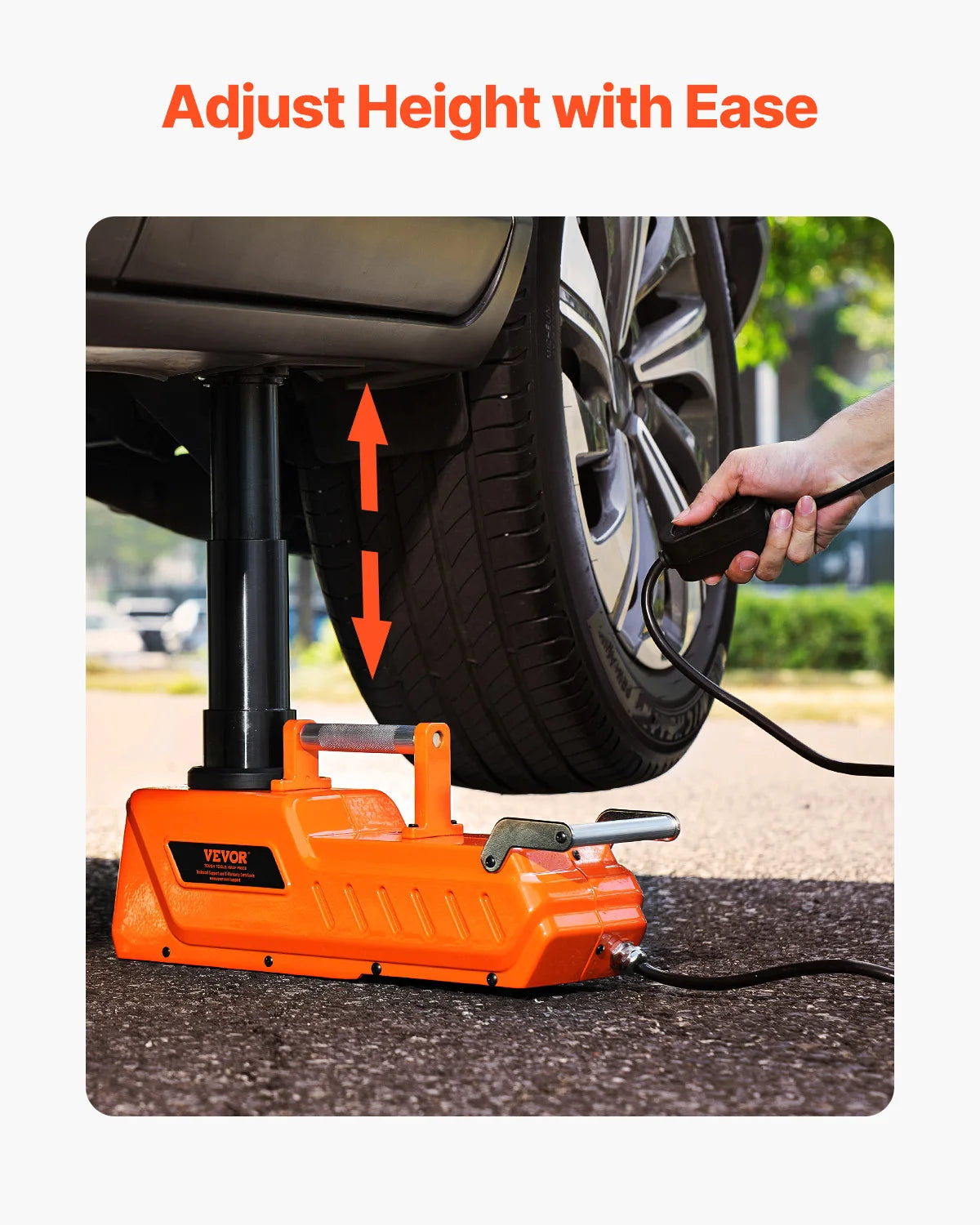 SucceBuy Electric Car Jack 15T 12V Dual-Powered With LED Light