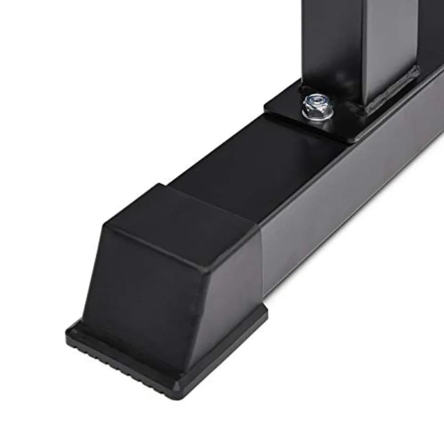 Sturdy Flat Weight Bench for Home Gym, Strength Training, Stable Assembly, Black