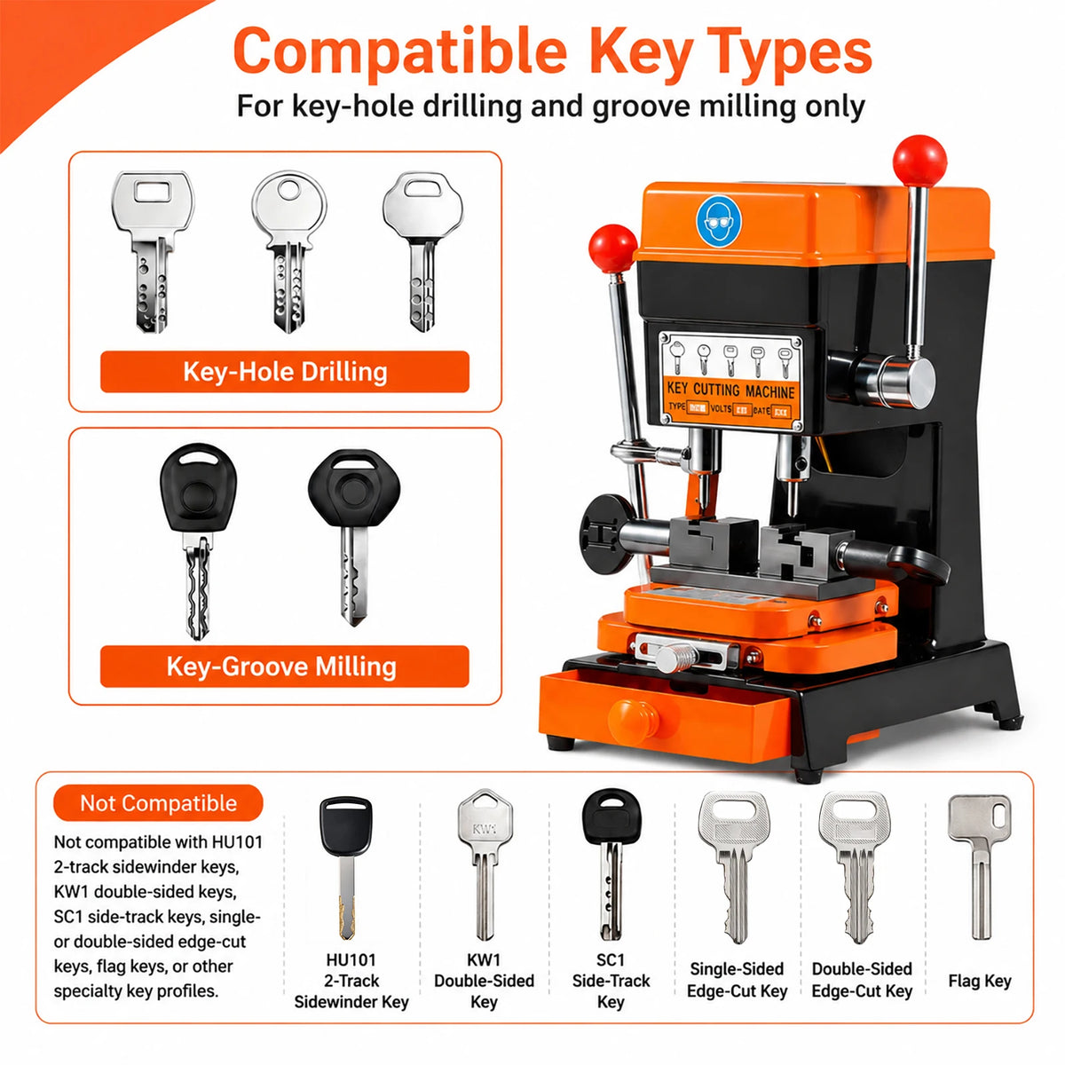 Key Duplicator Machine for Car Key Cutting and Hardware Stores