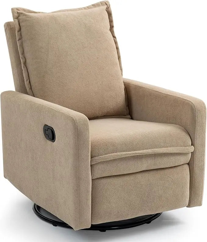 XIUWO 360 Degree Swivel Glider Chair Recliner With High Back