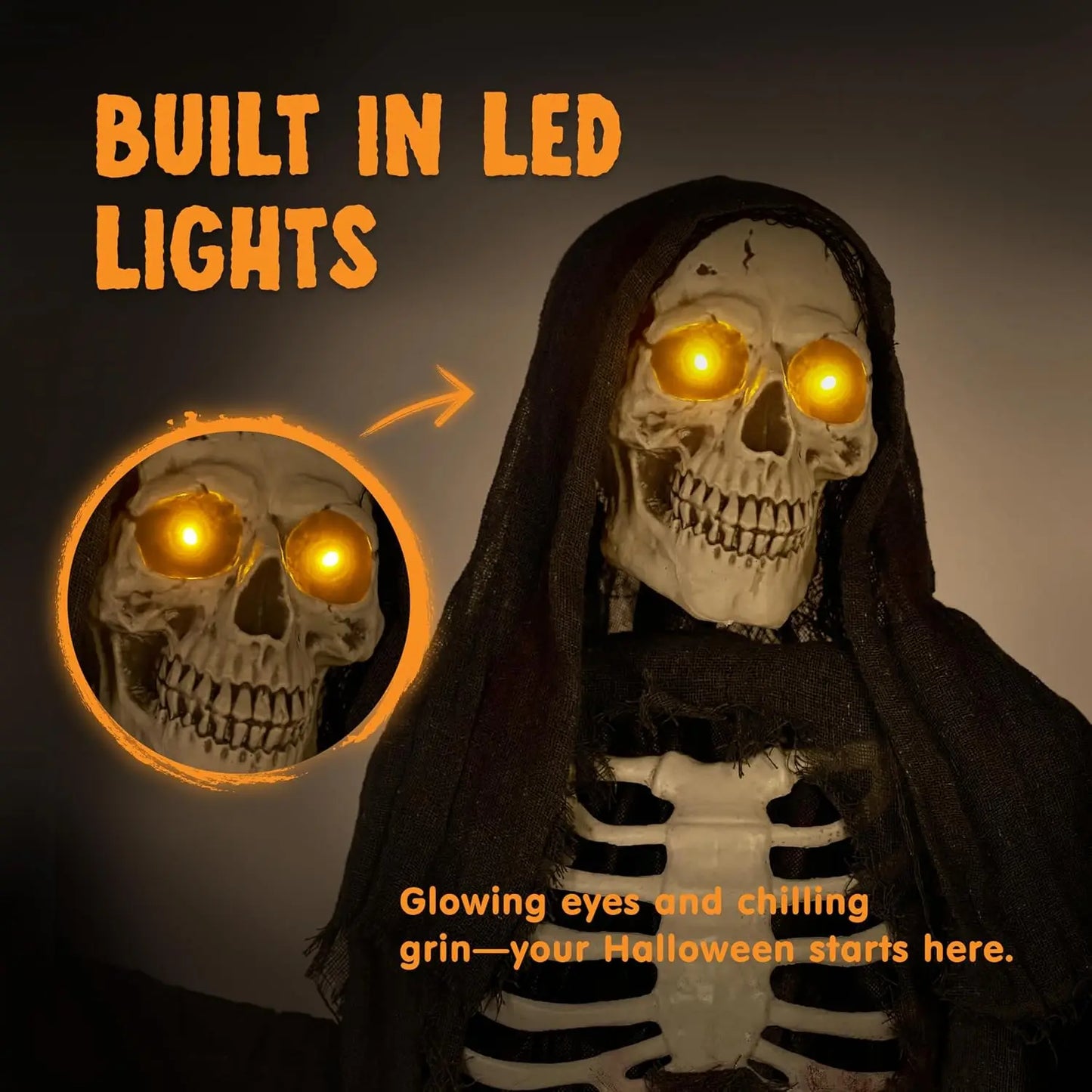 Joyfy Animatronic Flying Grim Reaper Halloween Yard Decor
