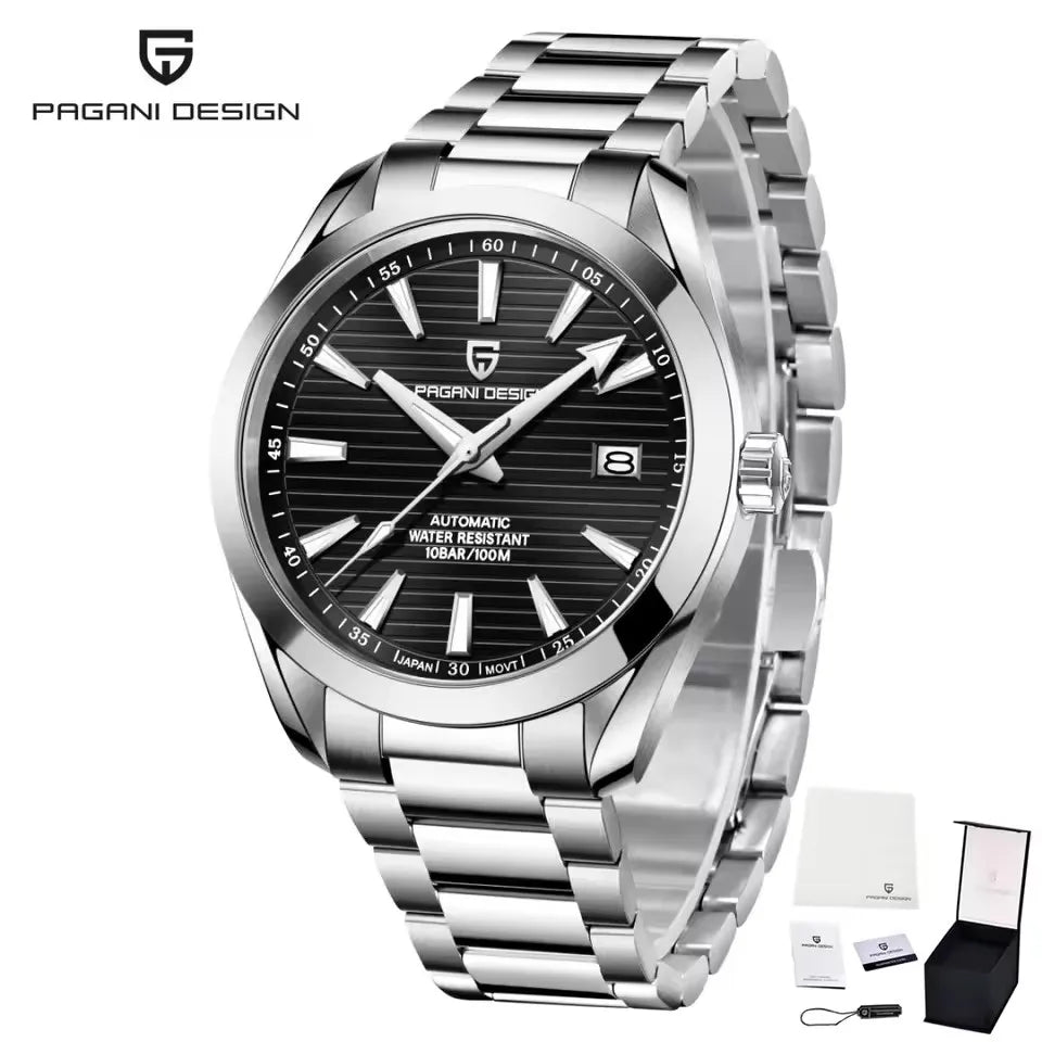 PAGANI DESIGN Automatic Mechanical A150 40mm Luxury Business SportsWatch Sapphire Glass Luminous Stainless Steel Watches for Man