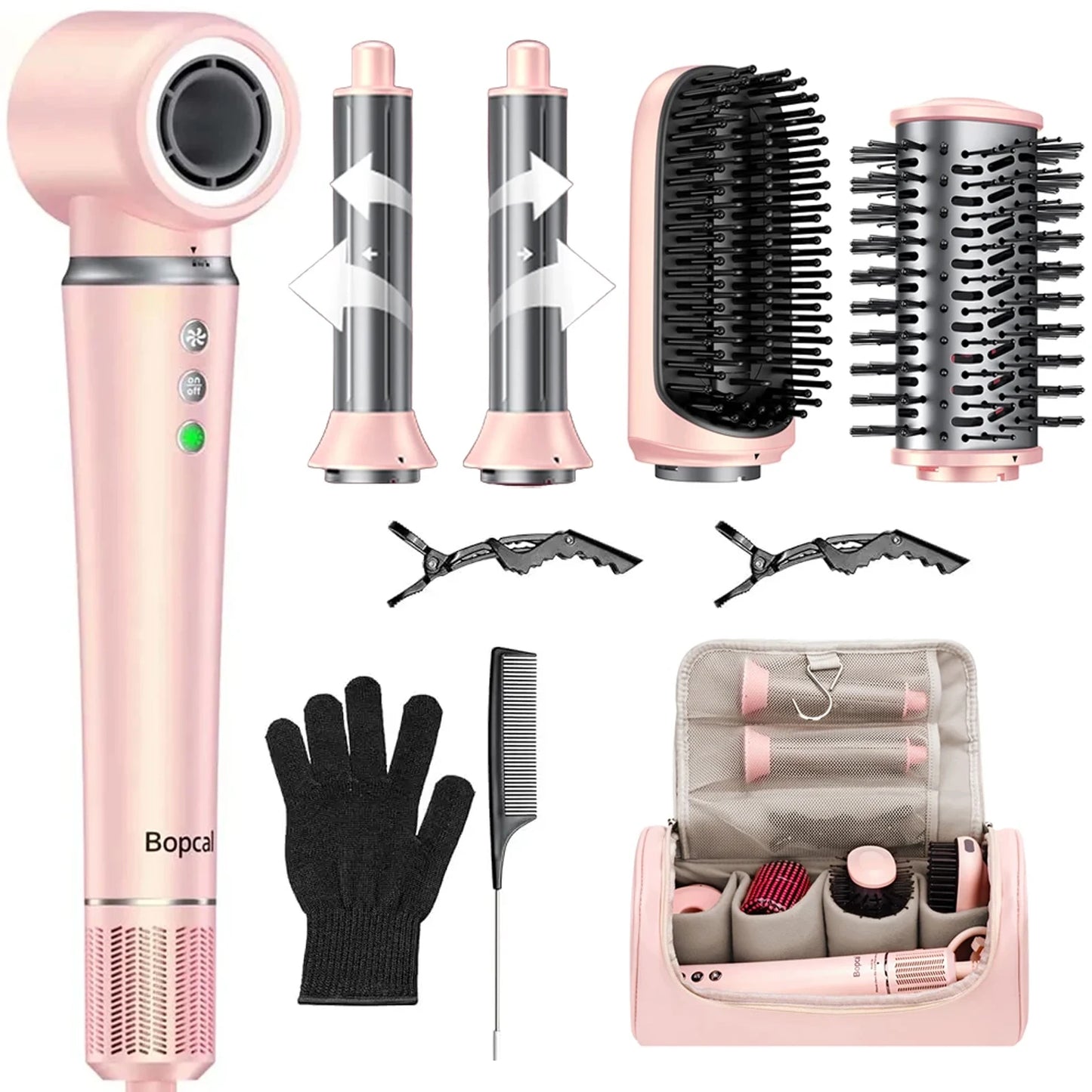 BOPCAL FiveInOne Hair Styler With Travel Bag 1200W Dryer