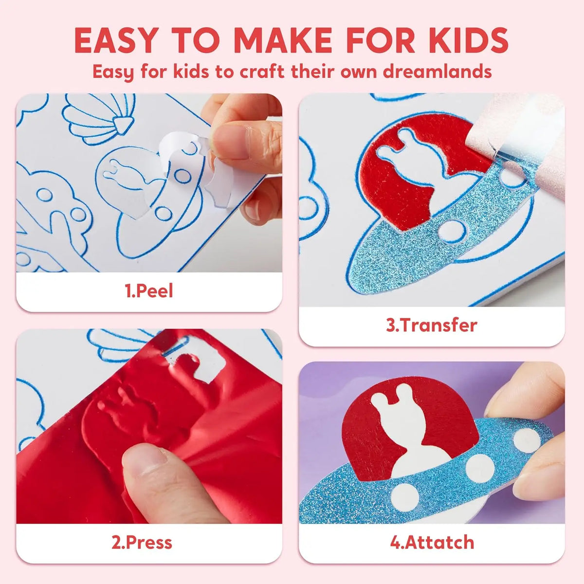 Joyfy Foil Art Kit With Mess Free Coloring And Crafts