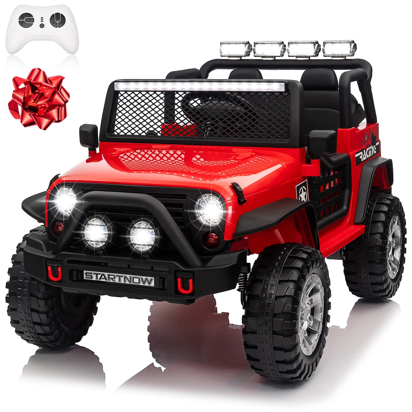 24V Ride On Toys Truck with Remote Control, 2 Seater 800W 7AH Powered Ride on Electric Car, Bluetooth MP3 Music, 4 Whee