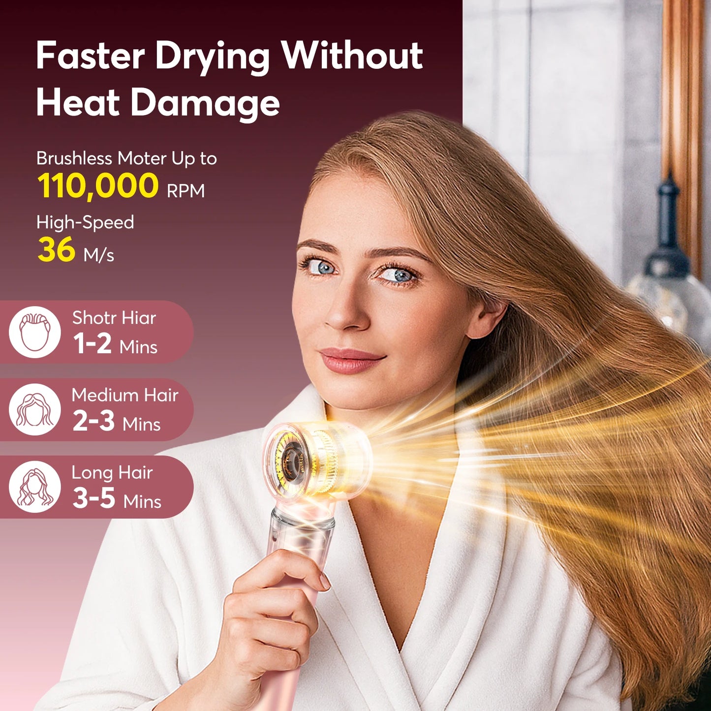 BOPCAL FiveInOne Hair Styler With Travel Bag 1200W Dryer