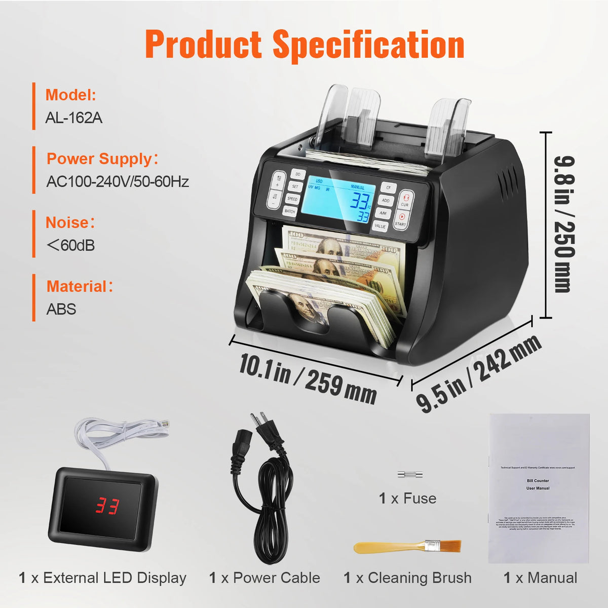 SucceBuy Automatic Money Counter With UV Detection For Business