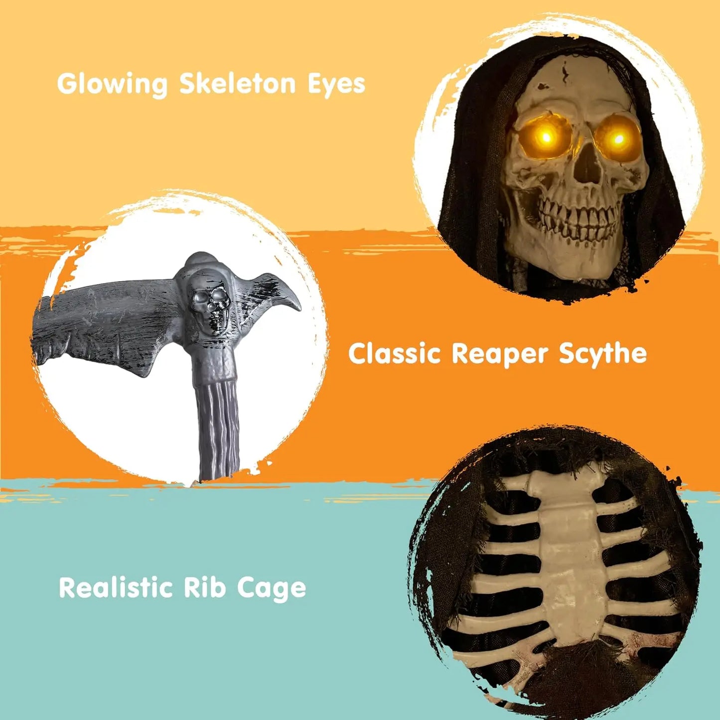 Joyfy Animatronic Flying Grim Reaper Halloween Yard Decor