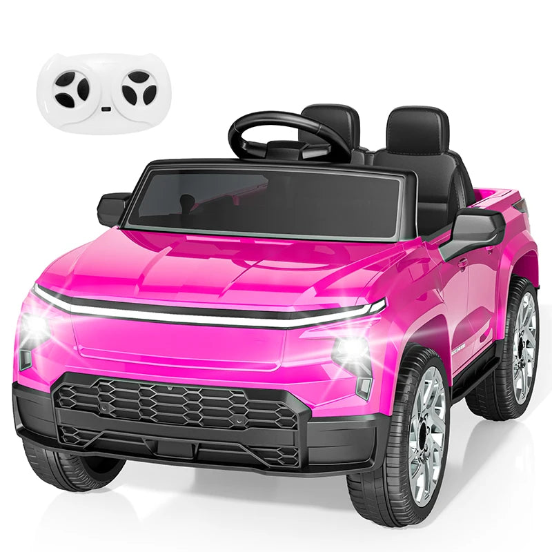 24V Ride-On Toys, Licensed Chevrolet Silverado LT Trail Boss Ride-On Truck, 2-Seater Electric Car for Kids with Remote Control, Safety Belt, Truck Bed Storage, LED Lights & Music