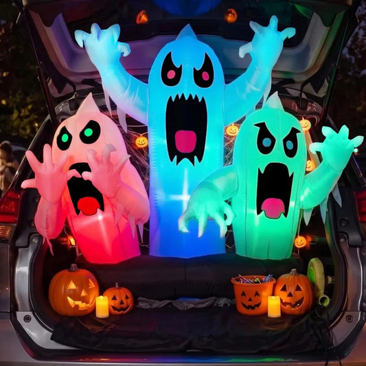 Joyfy Halloween Inflatable Ghost Trunk Or Treat Car Decoration Kit