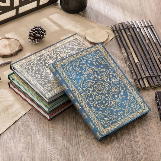 Retro Hardcover Horizontal Line Notebook For Student Office Use