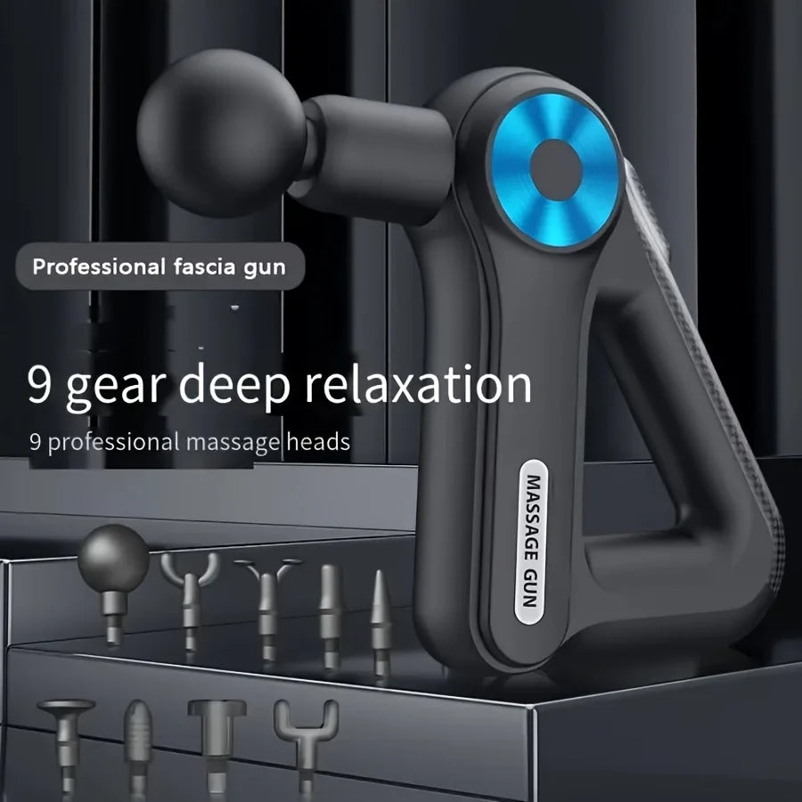 (Halloween Special Promotion) Teidea Deep Tissue Massage Gun, Portable Muscle Massager, Compact Massage Device for Fatigue And Alleviation, Percussion Massager Featuring 9 Attachments And 9 Speed Settings