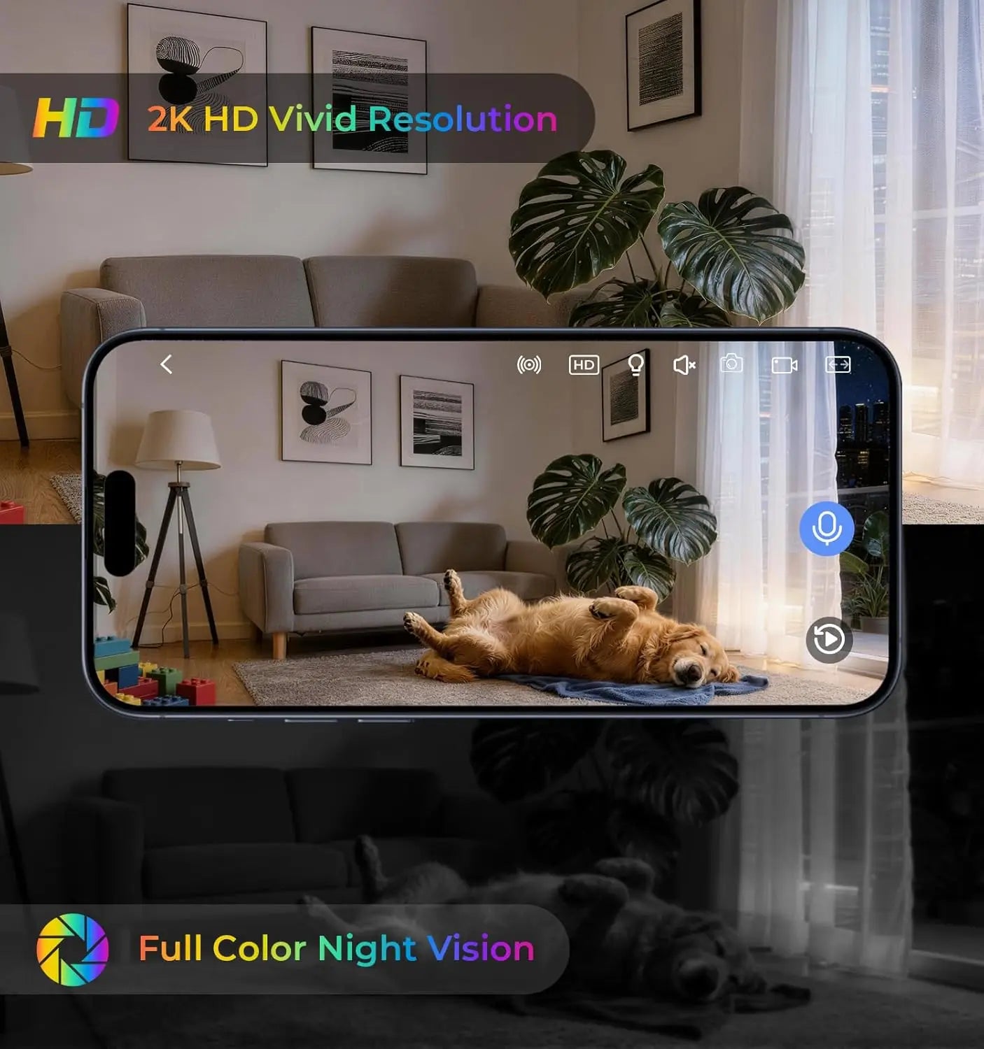 WESECUU Smart Clock Camera for Home Security and Nanny Monitoring