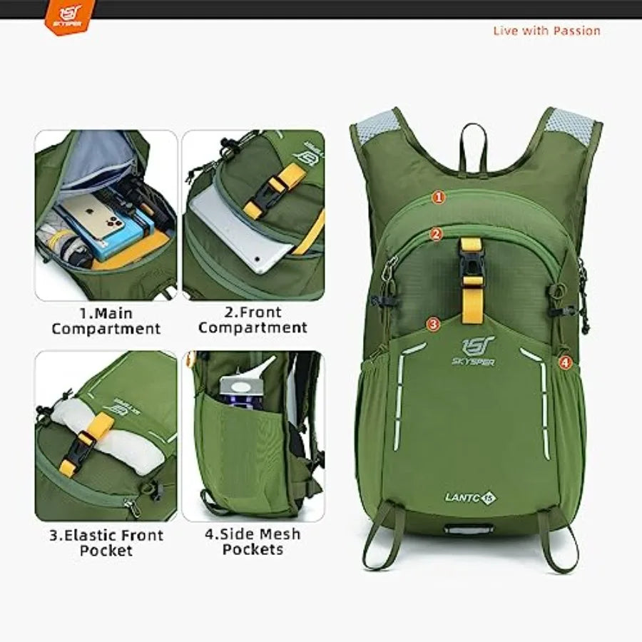 Hiking Daypack Lightweight Water Resistant Backpack For Women Men