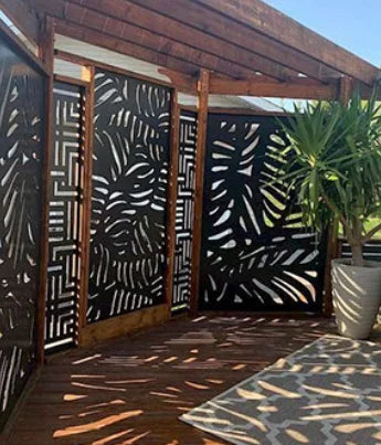 Factory Custom Privacy Garden Fencing Guardrail Trellis Aluminum Alloy Galvanized Steel Laser Cutting Art Fence Panel Durable