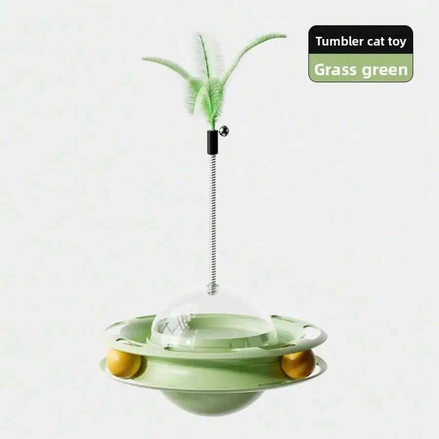 Cat Toy For Self-Entertainment And Boredom Relief, Cat Teaser Wand, Wobbler, Turntable, Food Dispenser, Pet Supplies For