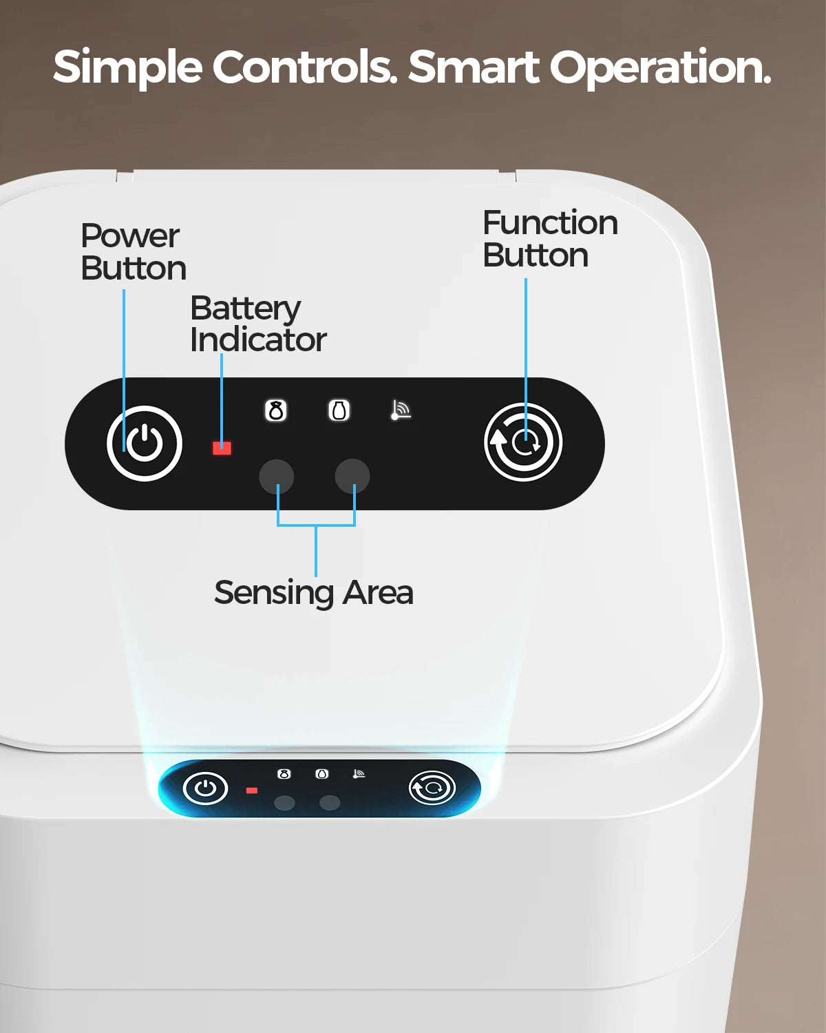 20L/30L Automatic Self Changing Trash Can Self Sealing Self Bagging Motion Sensor Touchless Smart Garbage Can with Lid for Kitchen Bathroom Bedroom Office Odor-Sealing Design
