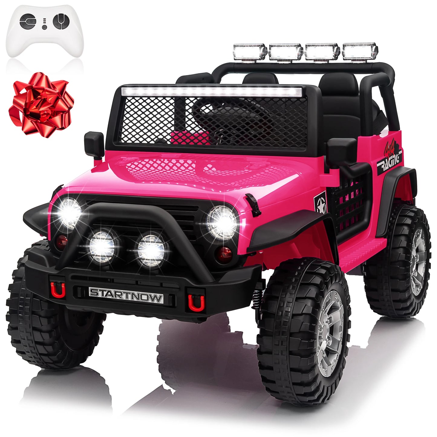 24V Ride On Toys Truck with Remote Control, 2 Seater 800W 7AH Powered Ride on Electric Car, Bluetooth MP3 Music, 4 Whee