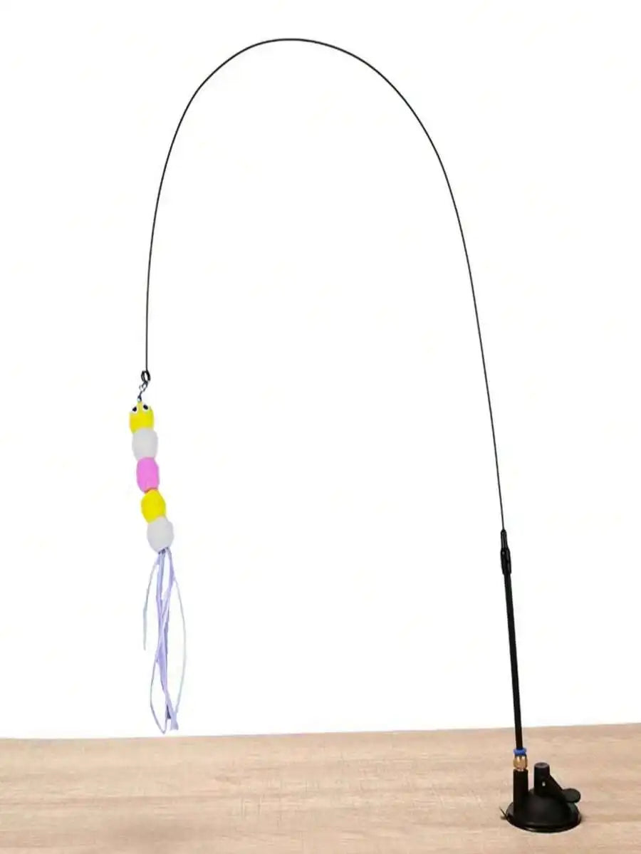 1pc Cat Teaser Wand Toy With Replaceable Feather & Bell, Interactive Pet Toy For Cat Exercise And Entertainment, Handheld Wand