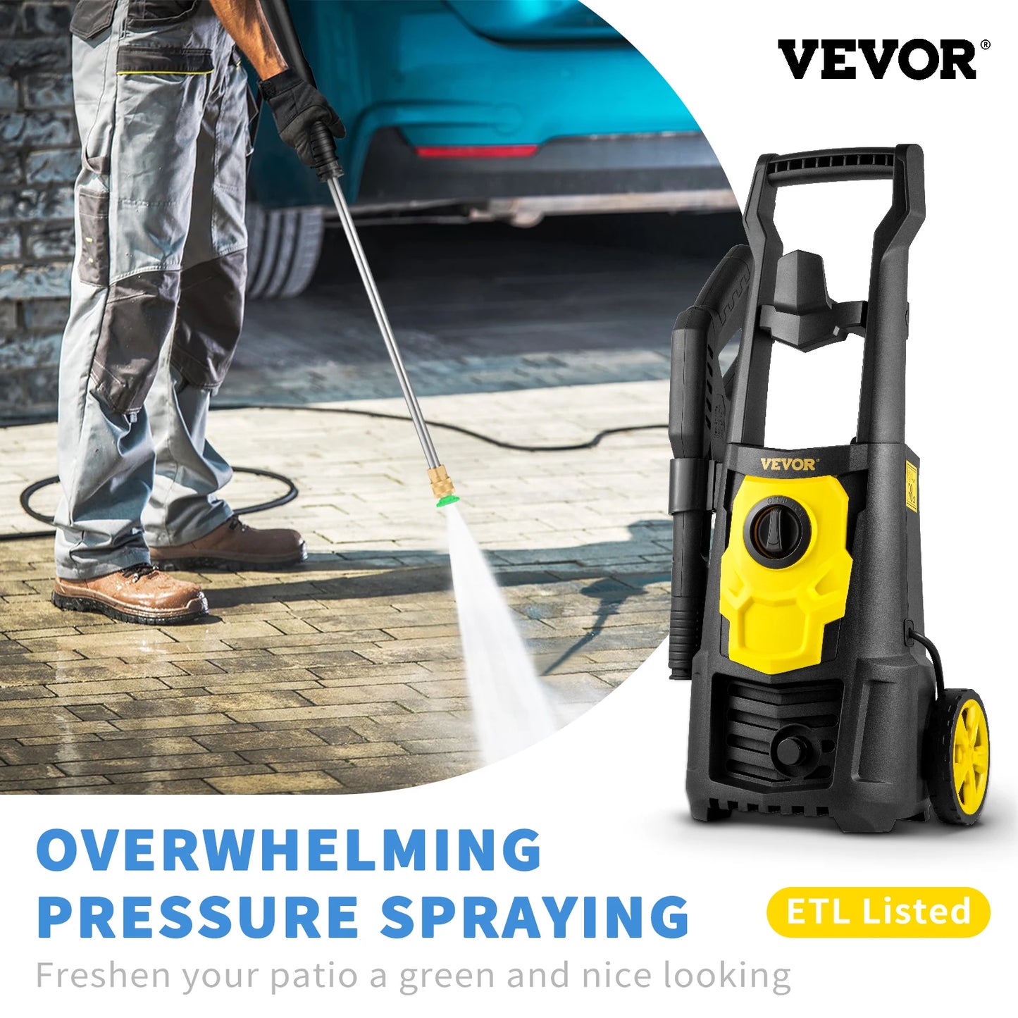 High Pressure Washer 1500W 2000 PSI Electric Car Wash Machine
