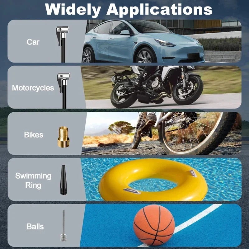 EAFC Portable Tire Inflator Rechargeable Digital Air Pump For Cars