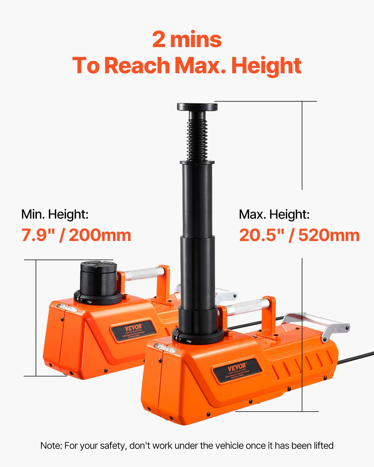 SucceBuy Electric Car Jack 15T 12V Dual-Powered With LED Light