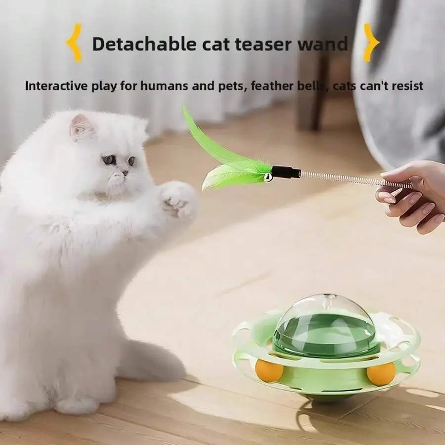 Cat Toy For Self-Entertainment And Boredom Relief, Cat Teaser Wand, Wobbler, Turntable, Food Dispenser, Pet Supplies For