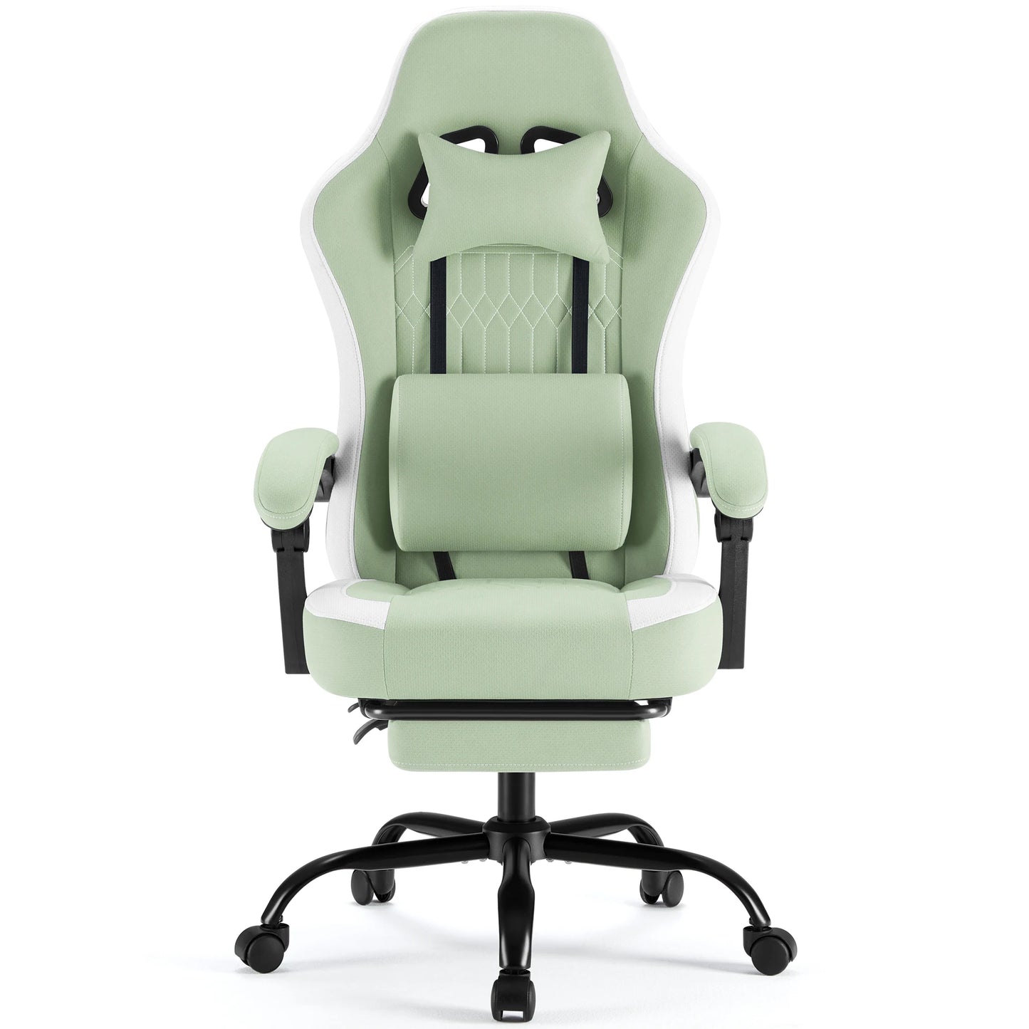 JHK Ergonomic Computer Gaming Chair Height Adjustable 360° Swivel with Headrest Lumbar Support Linkage Armrests For Office Home