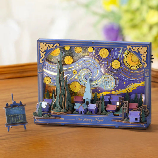 ROKR Starry Night 3D Puzzle Kit Vincent van Gogh Artwork Craft