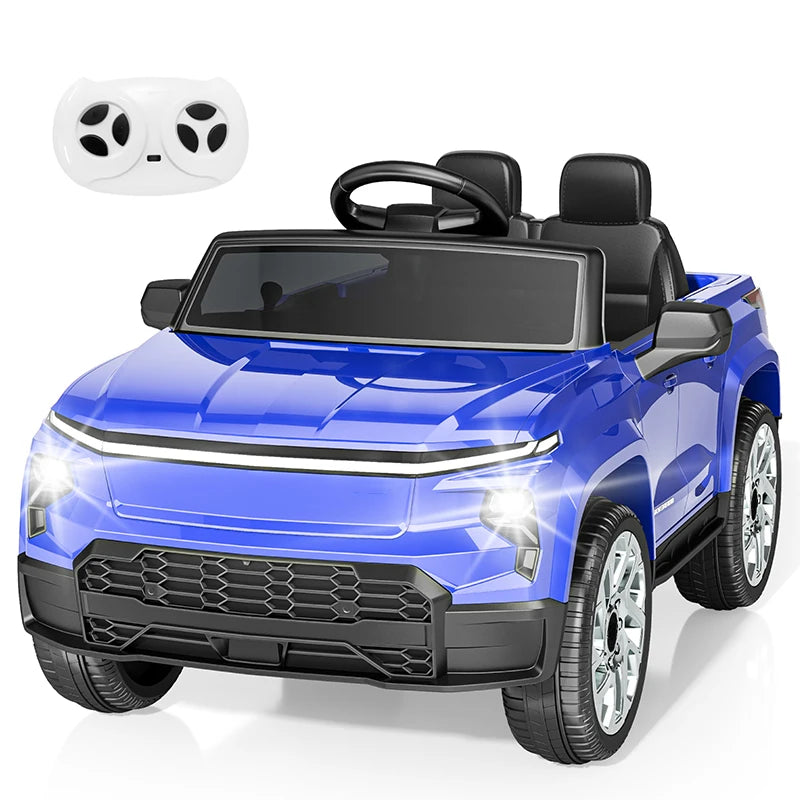 24V Ride-On Toys, Licensed Chevrolet Silverado LT Trail Boss Ride-On Truck, 2-Seater Electric Car for Kids with Remote Control, Safety Belt, Truck Bed Storage, LED Lights & Music