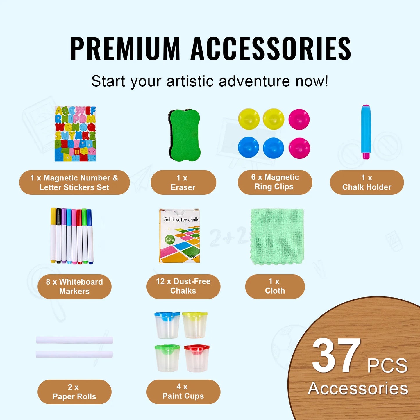SucceBuy Children Magnetic Drawing Board WordPad Baby Color Graffiti Standing Art Easel Educational Drawing Toys  for Kids Girl
