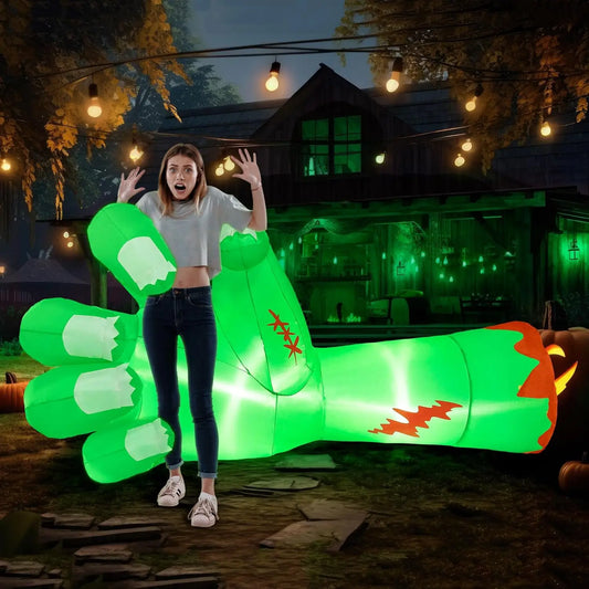 Joyfy Giant Zombie Arm Outdoor Inflatable Halloween Yard Decor