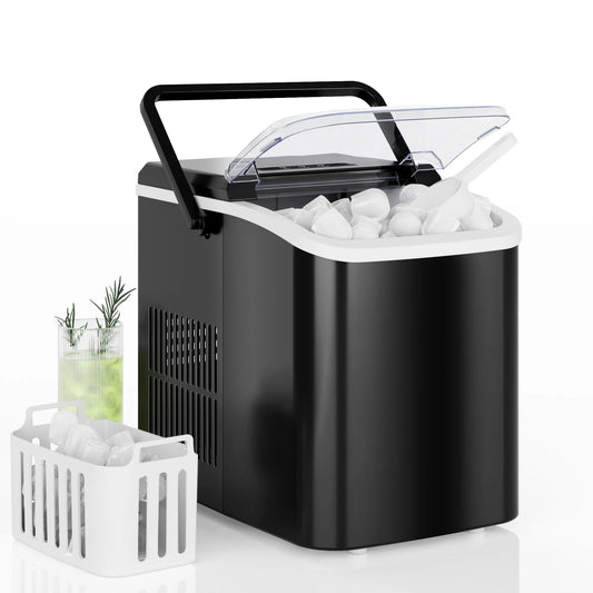 JHK Portable Ice Maker Countertop Bullet Ice 9 Cubes