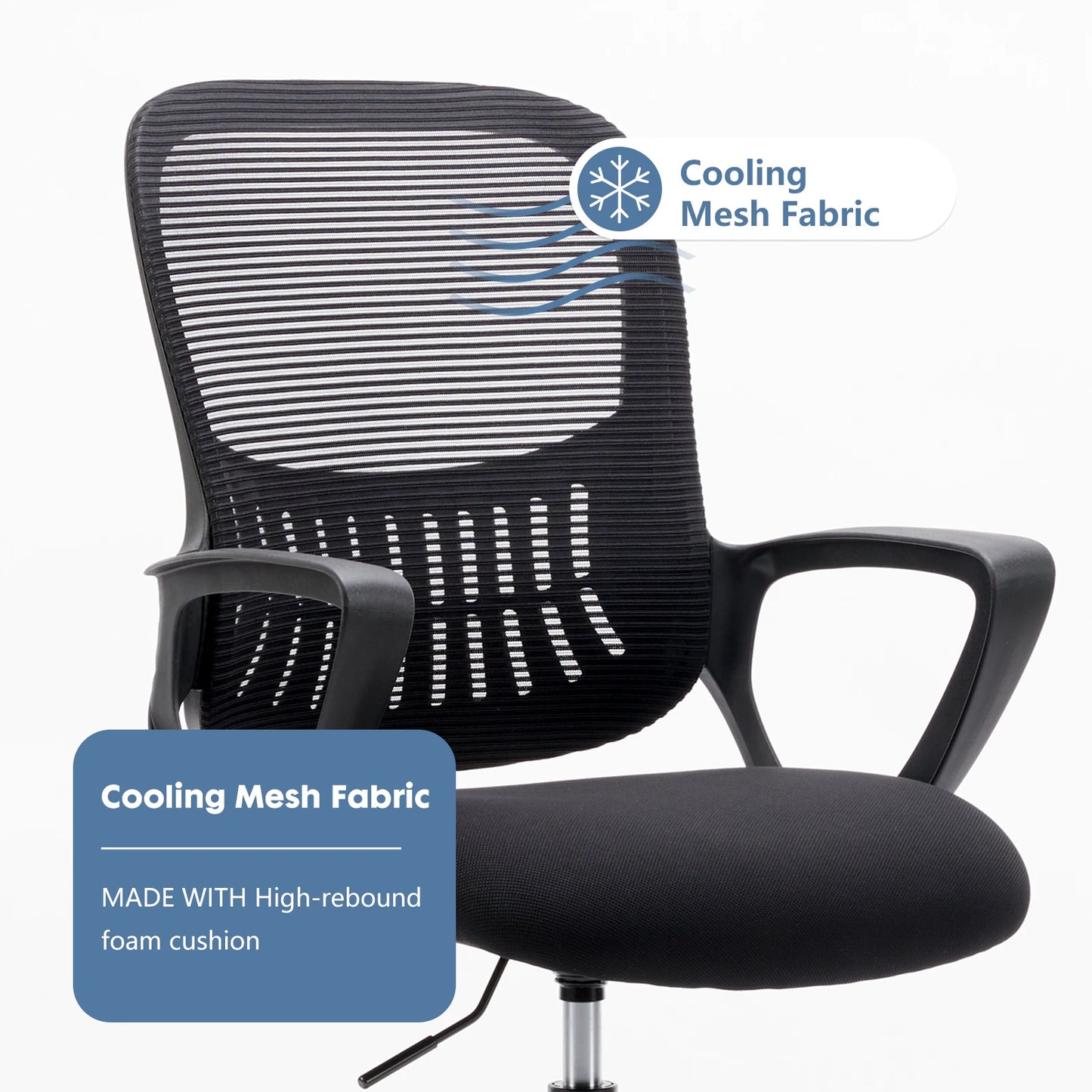 MCQ Tall Drafting Office Chair Ergonomic High Stool Computer with Adjustable Height and Comfy Lumbar Support Swivel Office Chair