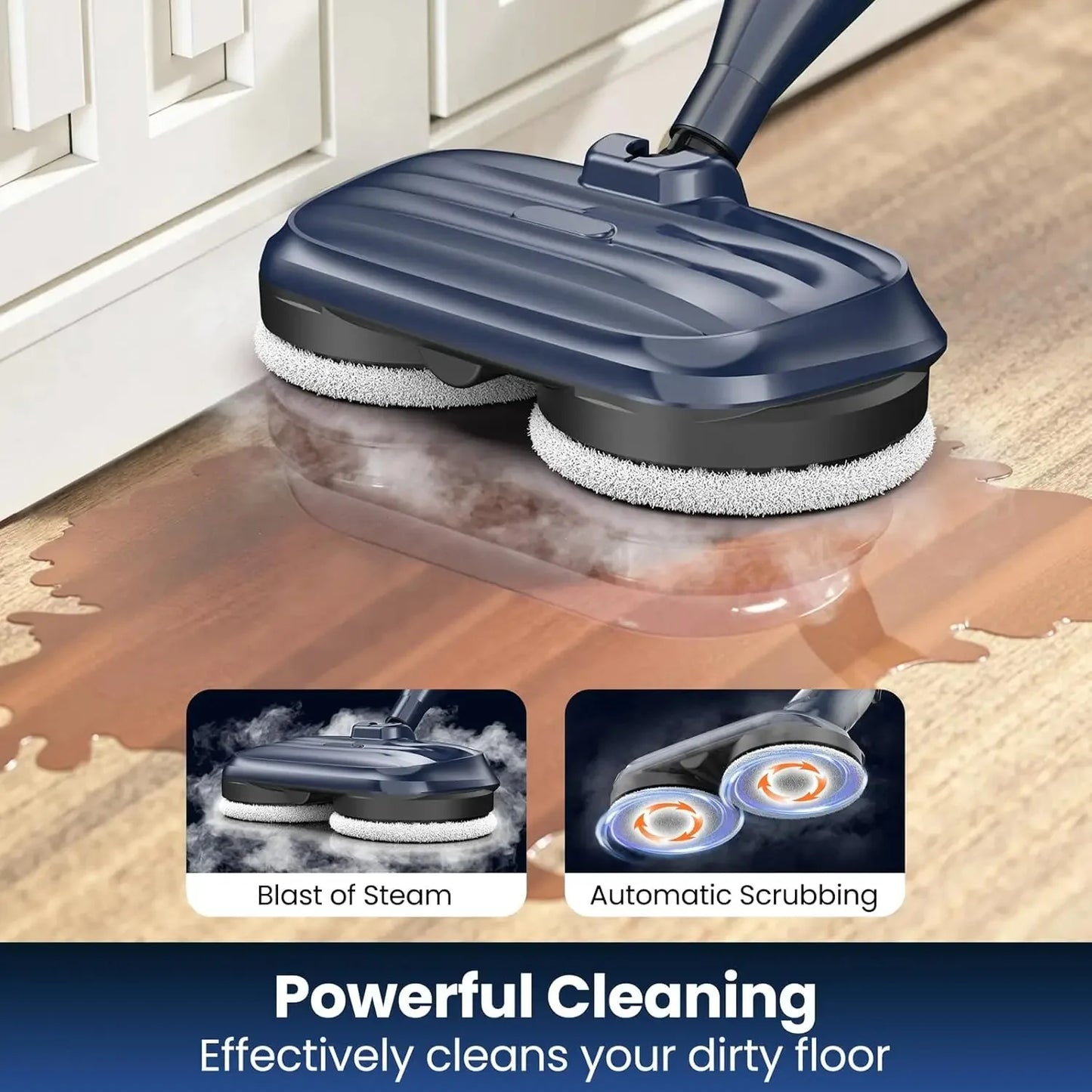 Devoac VM6 Steam Mop With Rotating Pad 1300W Floor Cleaner