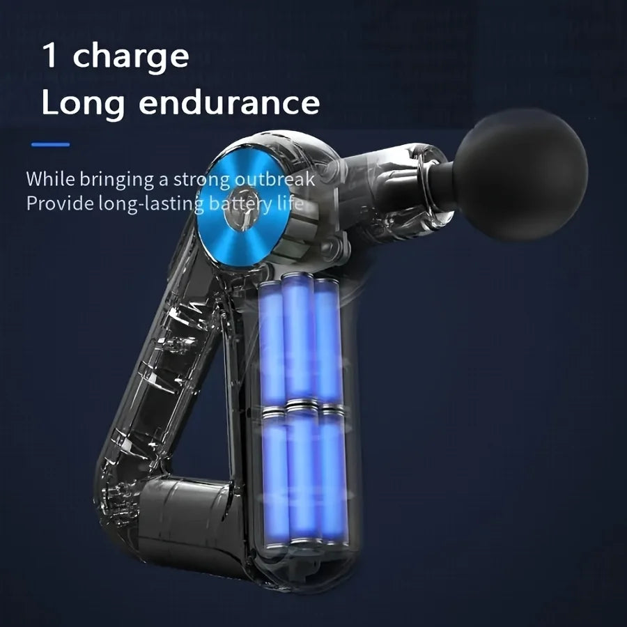 (Halloween Special Promotion) Teidea Deep Tissue Massage Gun, Portable Muscle Massager, Compact Massage Device for Fatigue And Alleviation, Percussion Massager Featuring 9 Attachments And 9 Speed Settings