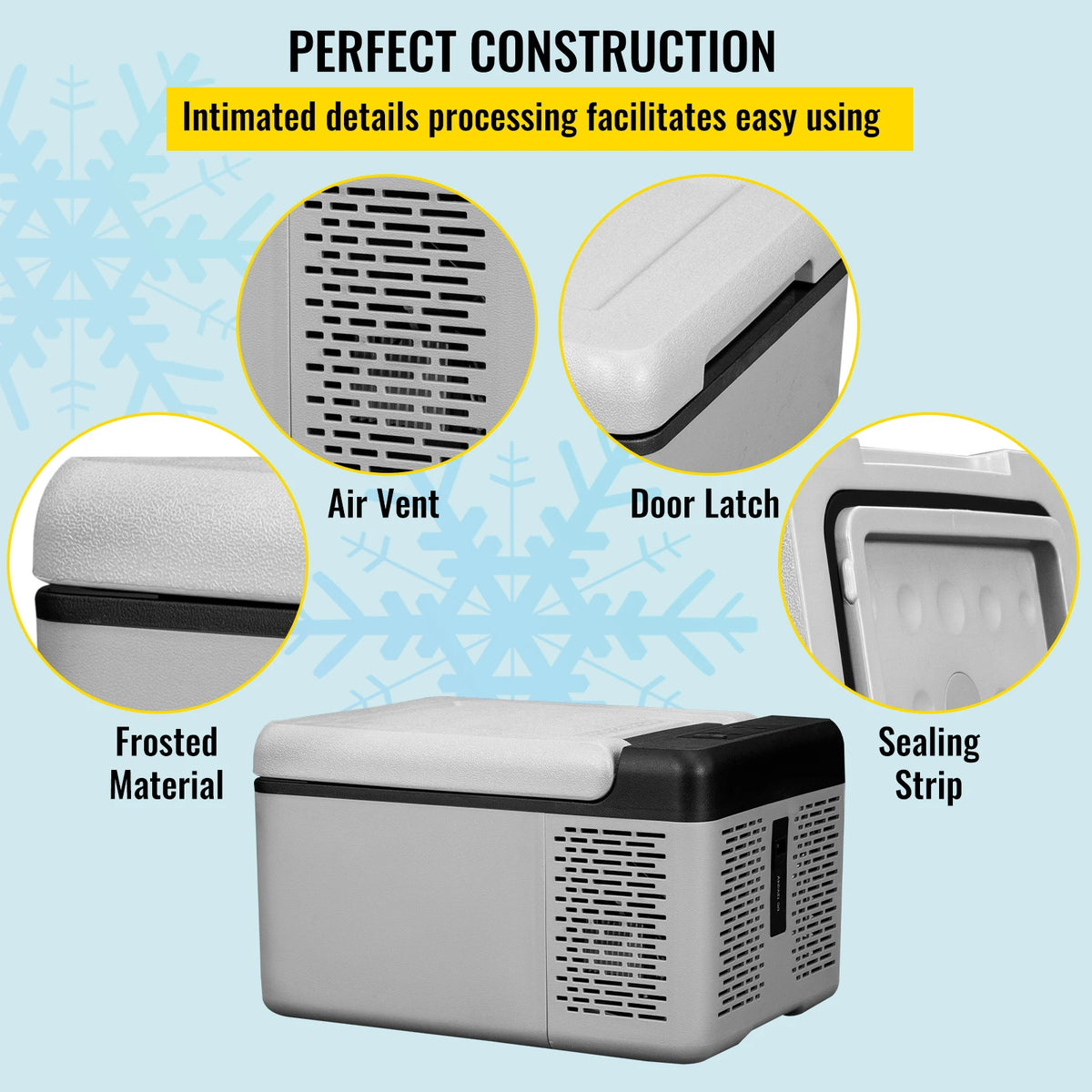VEVOR Portable Compressor Car Fridge Freezer for Travel and Camping